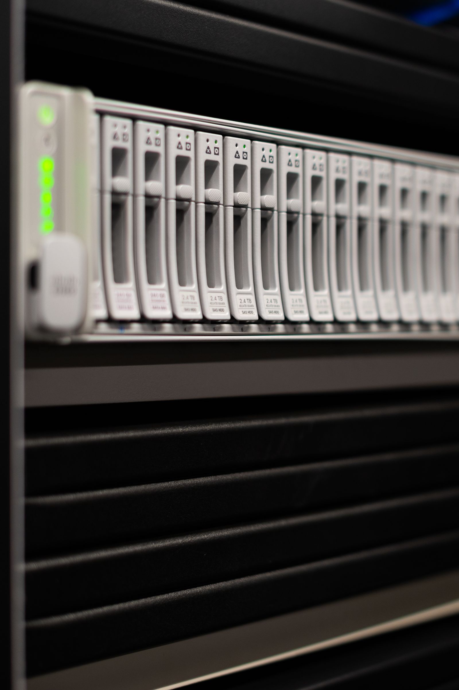 Network infrastructure equipment installed in a server facility
